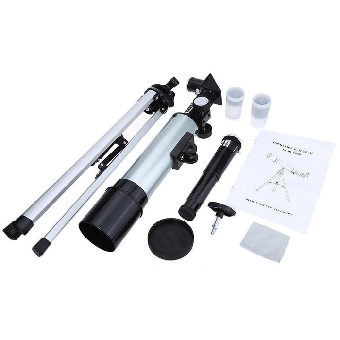 F36050 Portable Professional High Definition High Times Espace Astronomical Telescope Spotting Scope With Aluminum Alloy Tripod Silver