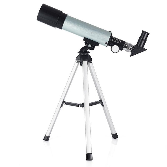 F36050 Portable Professional High Definition High Times Espace Astronomical Telescope Spotting Scope With Aluminum Alloy Tripod Silver