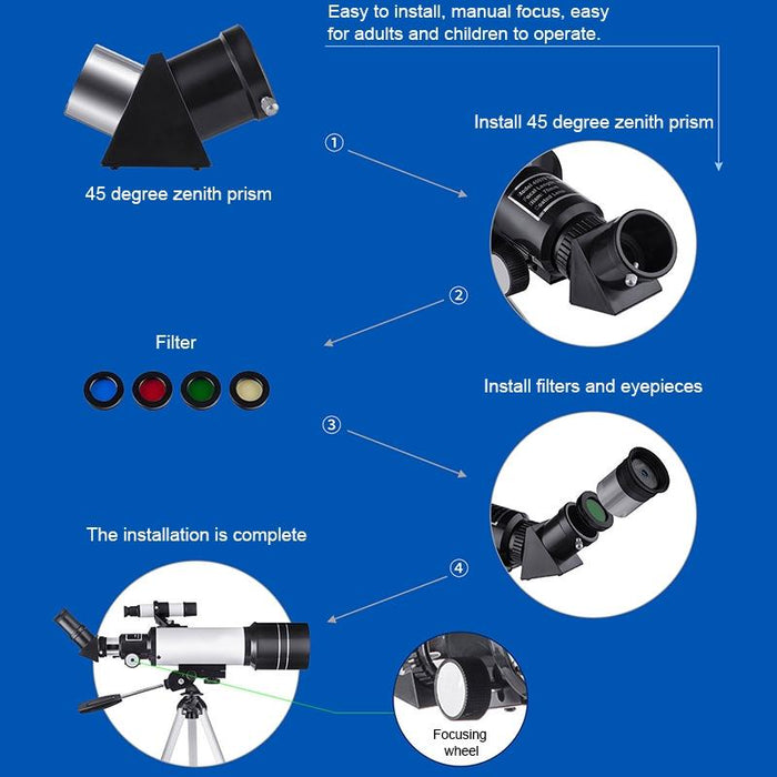 Wr852 16X/66X70 High Definition High Times Astronomical Telescope With Tripod