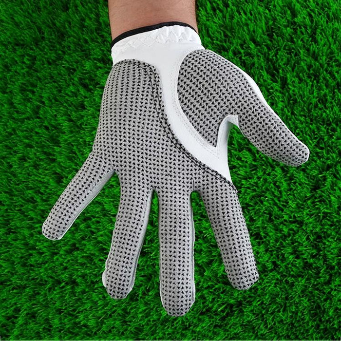 Left Hand Sheepskin Anti-Slip Particle Golf Men Gloves - Size 24#