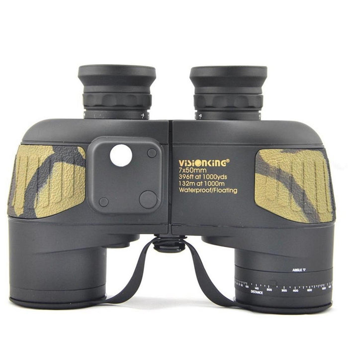 7X50 Powerful High Definition Waterproof Nitrogen Rangefinder Compass Binoculars Telescope