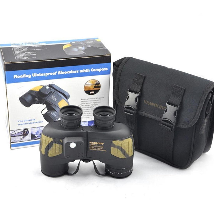 7X50 Powerful High Definition Waterproof Nitrogen Rangefinder Compass Binoculars Telescope