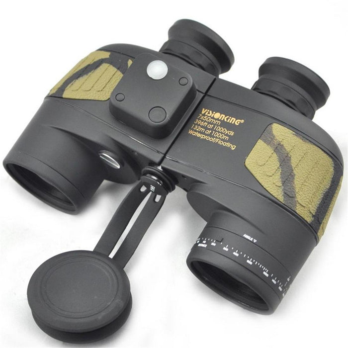 7X50 Powerful High Definition Waterproof Nitrogen Rangefinder Compass Binoculars Telescope