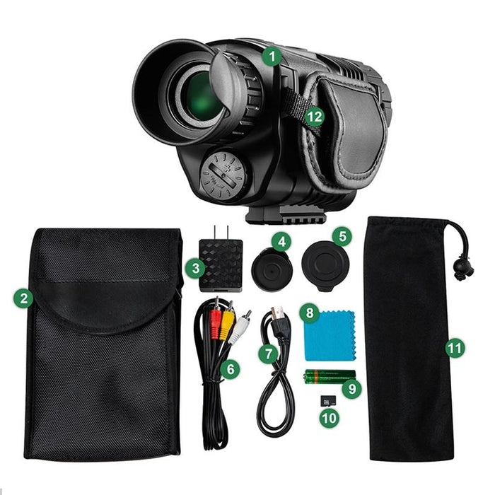 Htk-90 Hd Night Vision Monocular Telescope Support Photography / Video / Sd Card