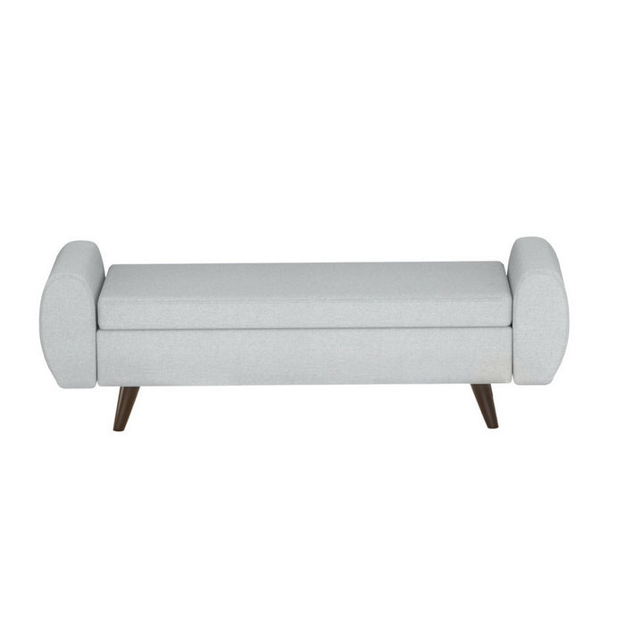 Storage Ottoman Blanket Box Armrest 140Cm Grey