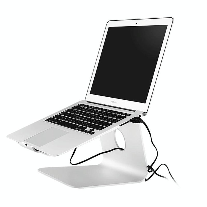 Zj-001 Classic Style Aluminum Cooling Stand With Cool Fan For Mac Air, Mac Pro, iPad, and Other Laptops Silver