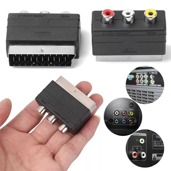 A/V To 20 Pin Male Scart Adapter