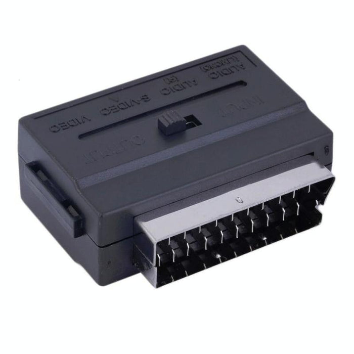 Rgb Scart Male To S Video And 3 Rca Audio Adaptor Black