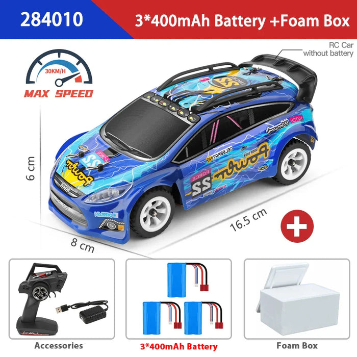 1 28 4wd Rc Car W/ LED Lights 30km/h Off Road Drift Vehicle