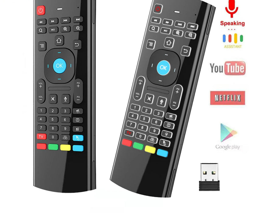 Backlit Air Mouse Keyboard For Pc Android Tv Box - 2.4Ghz Wireless Voice Remote