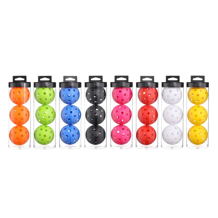 3 Piece Outdoor Pickleball Balls 40 Holes 74Mm Standard Size Plastic Box