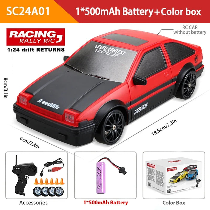 1 24 Rc Drift Car Remote Control High Speed 4wd Race Vehicle