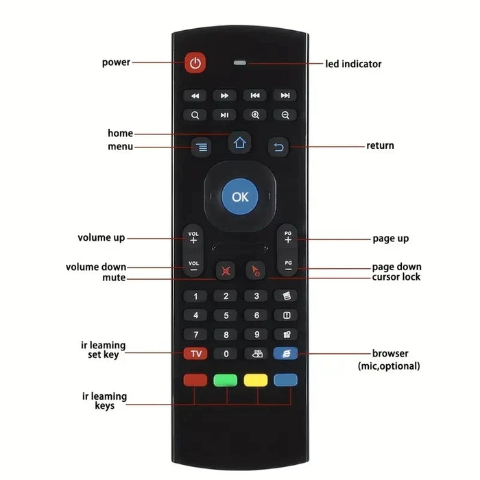 2.4Ghz Air Mouse Mini Keyboard Remote For Pc Android Tv Box Smart Tv