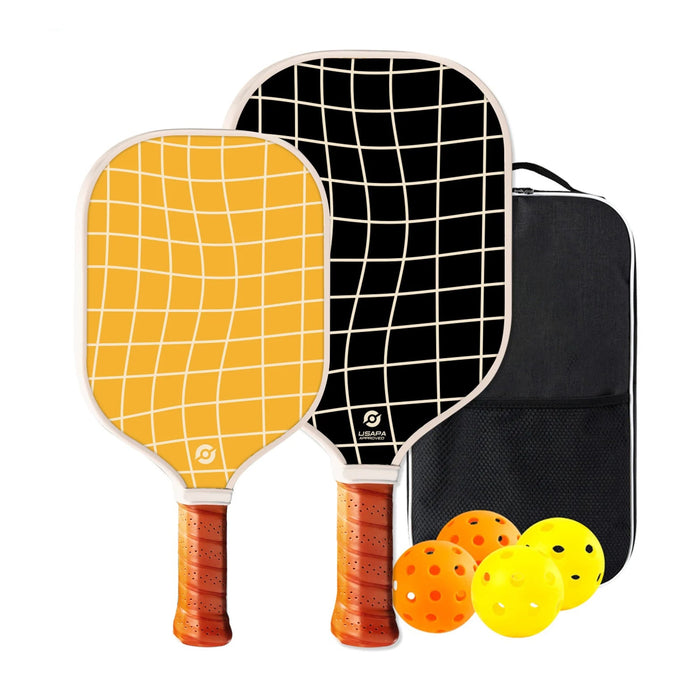 Family Pickleball Paddle Set Glass Fiber 13Mm Pp Core Outdoor Sports