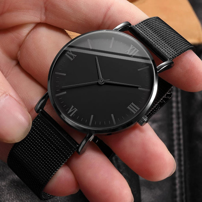 Pack of 2 Mens Fashion Quartz Watches Steel Mesh Bands