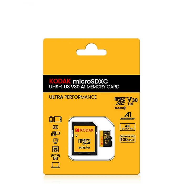 Kodak 64gb Micro Sd Card Class 10 Tf Flash 32gb / 128gb / 256gb / 512gb U3 V30 A1 Car Camera / Pc / Phone