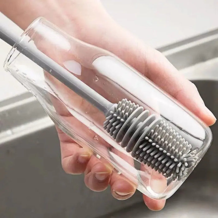 Long Handle Silicone Bottle Brush for Kitchen Cleaning