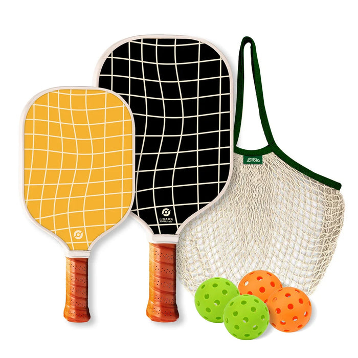 Family Pickleball Paddle Set Glass Fiber 13Mm Pp Core Outdoor Sports