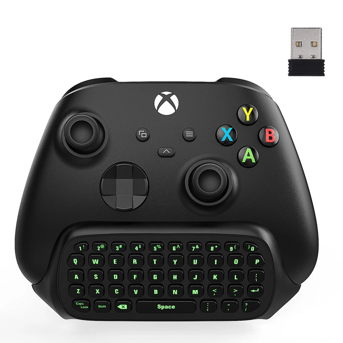 For Xbox One Controller & Xbox Series X / S Wireless Chatpad Keypad W / 2.4G Receiver Rgb Backlight Keyboard