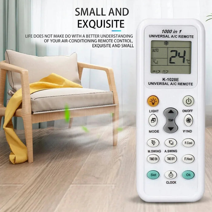 Universal A / C Remote Control K1028E For All Major Brands - Lcd Display