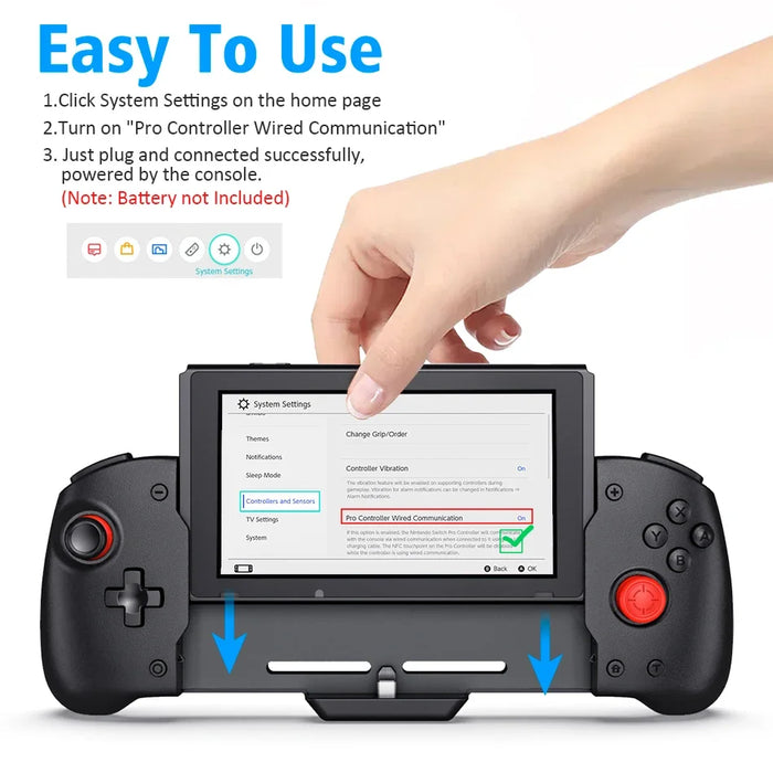 Upgraded Nintendo Switch Controller Fast Charge Dual Motor Vibration 6 Axis Gyro Storage Bag