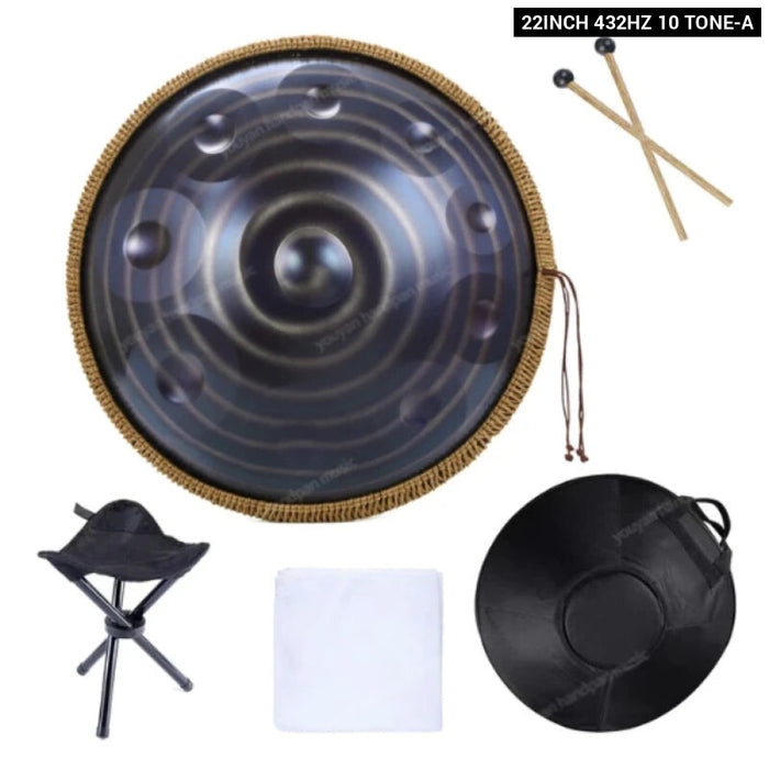 440Hz 432Hz 22Inch 12 10 9 Notes Steel Tongue Handpan Drum