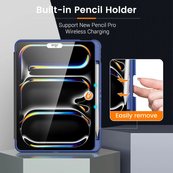 For Ipad Air 11 Inch / 10.9 Inch Magnetic Stand Full Body Protection Case With Pencil Holder