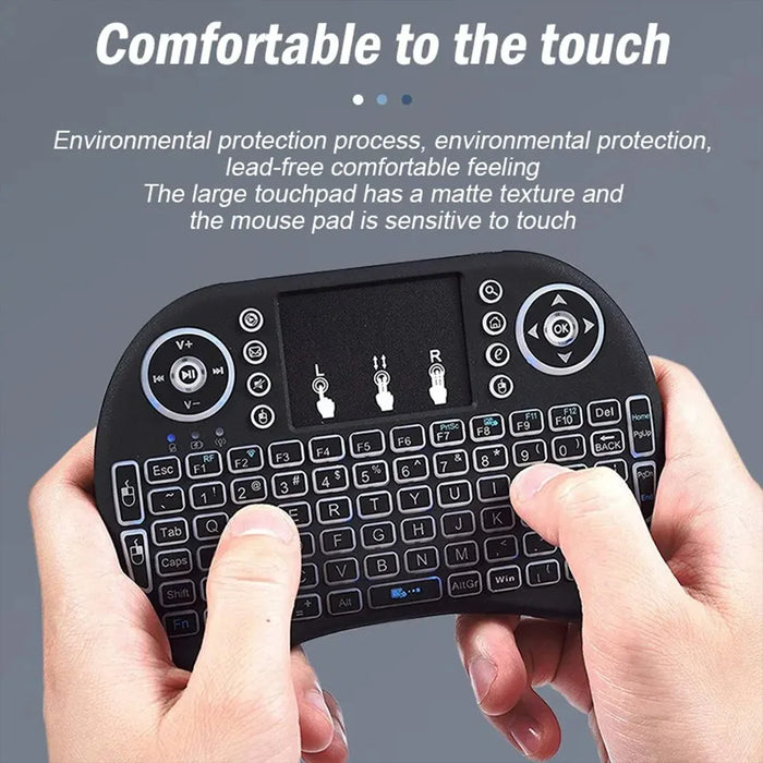 7 Colour Backlit Mini Wireless Keyboard For Android Tv Box Pc