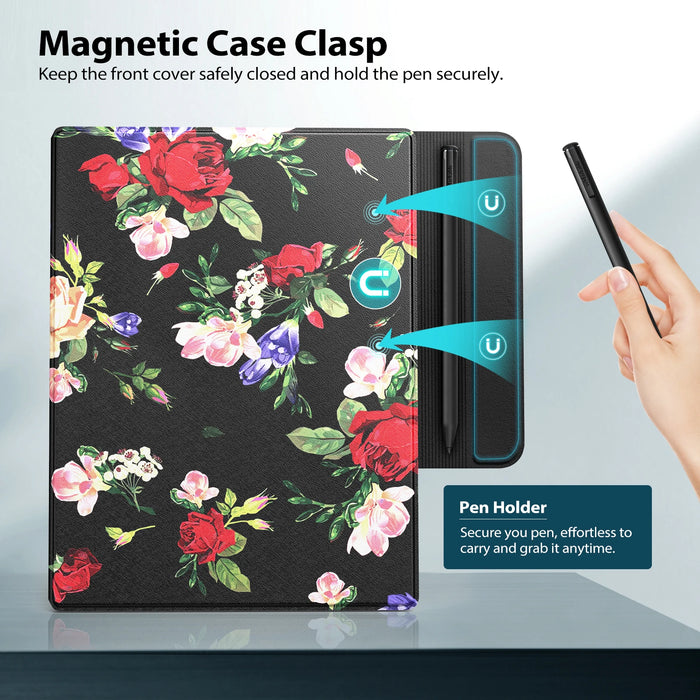 For Remarkable 2 Tablet Ultra-Thin Magnetic Lightweight Book Folio Case With Built-In Pen Holder