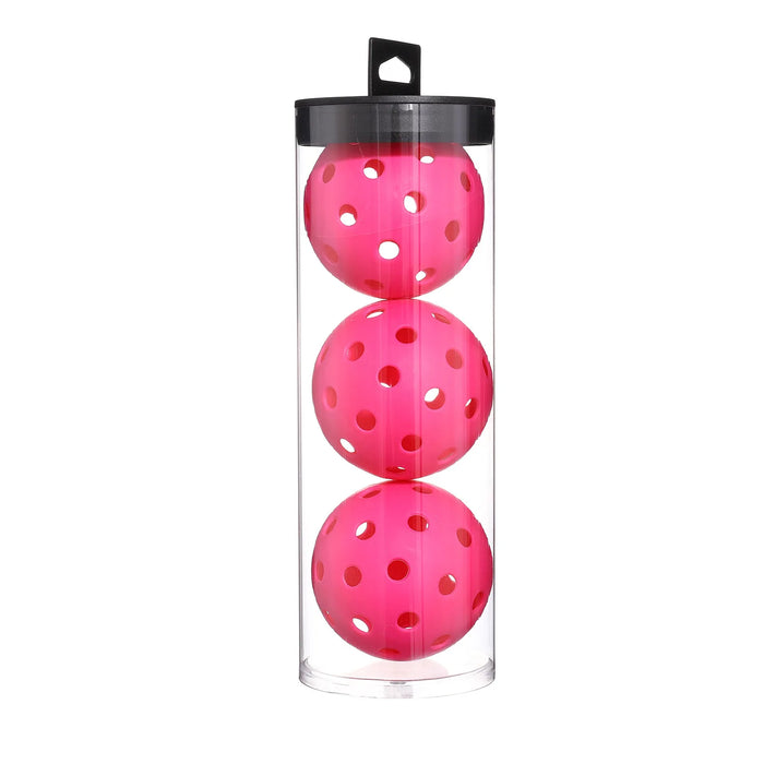 3 Piece Outdoor Pickleball Balls 40 Holes 74Mm Standard Size Plastic Box