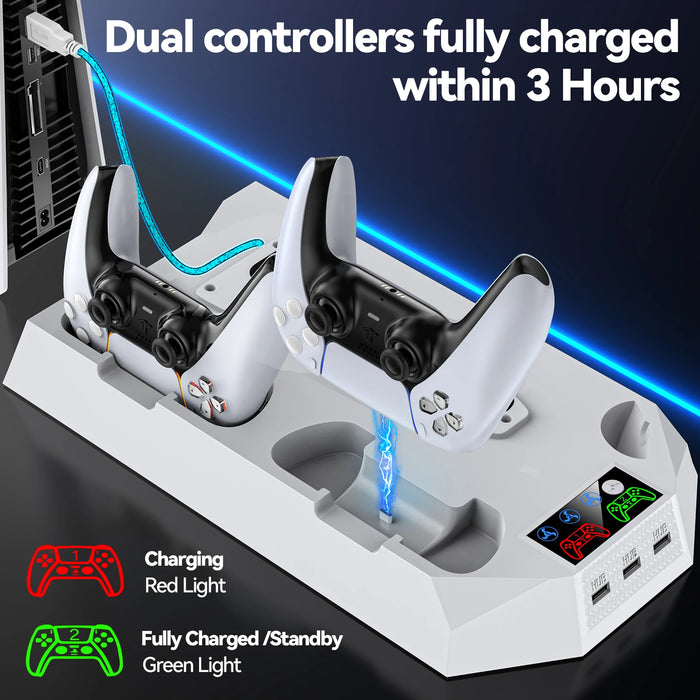 Ps5/Ps5 Slim Stand Controller Charger Cooling Fan