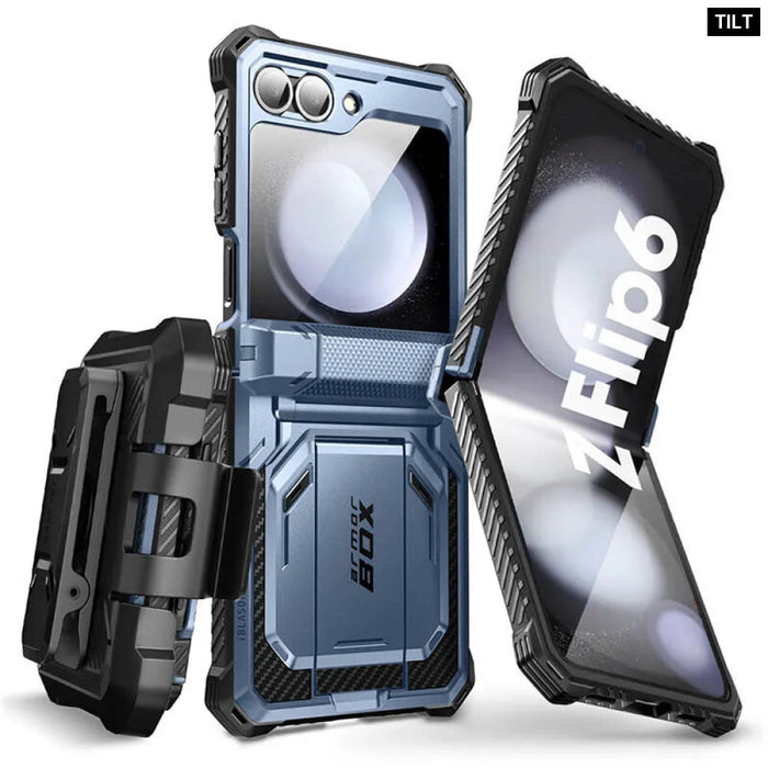 For Samsung Galaxy Z Flip 6/5 Armorbox Full-Body Military Protection Phone Case With Built-In Screen Protector