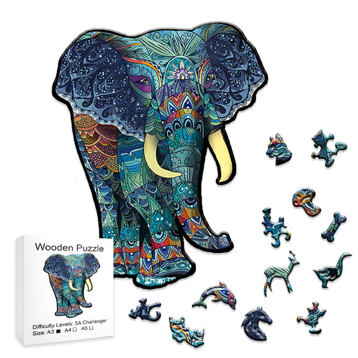 Elephant Wooden Puzzle