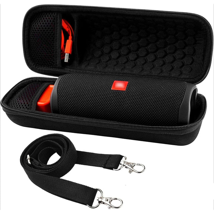 Portable Bluetooth Speaker Case For Jbl Flip 6 / 5 / 4 Hard Travel Storage Holder With Adjustable Shoulder Strap