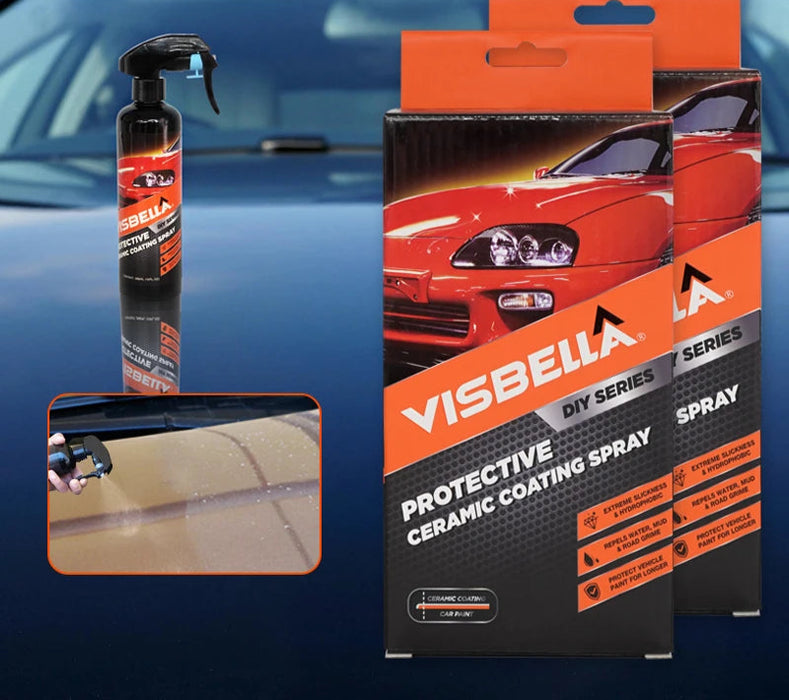 2Pc Nano Ceramic Car Coating Kit Glossy Finish