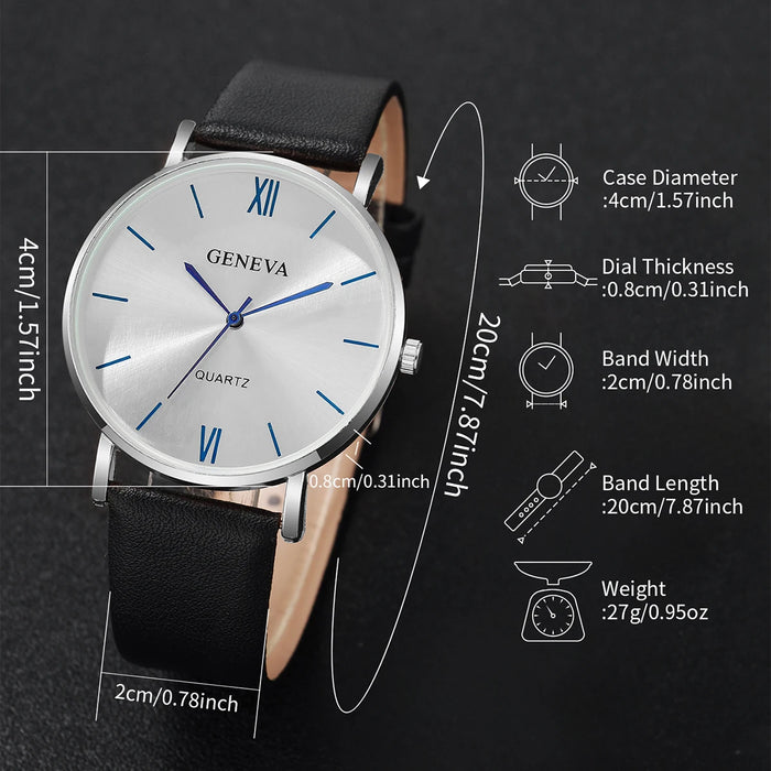 4 Piece Couple S Watch Bracelet Set Fashionable Romantic