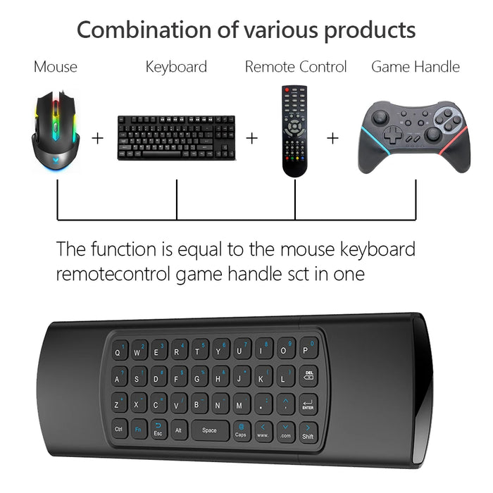 Backlit Air Mouse Keyboard For Pc Android Tv Box - 2.4Ghz Wireless Voice Remote