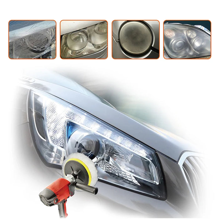 Headlight Restoration Kit Car Headlamp Yellowing Polishing Tool Professional Remove Scratches Tools with Sandpaper