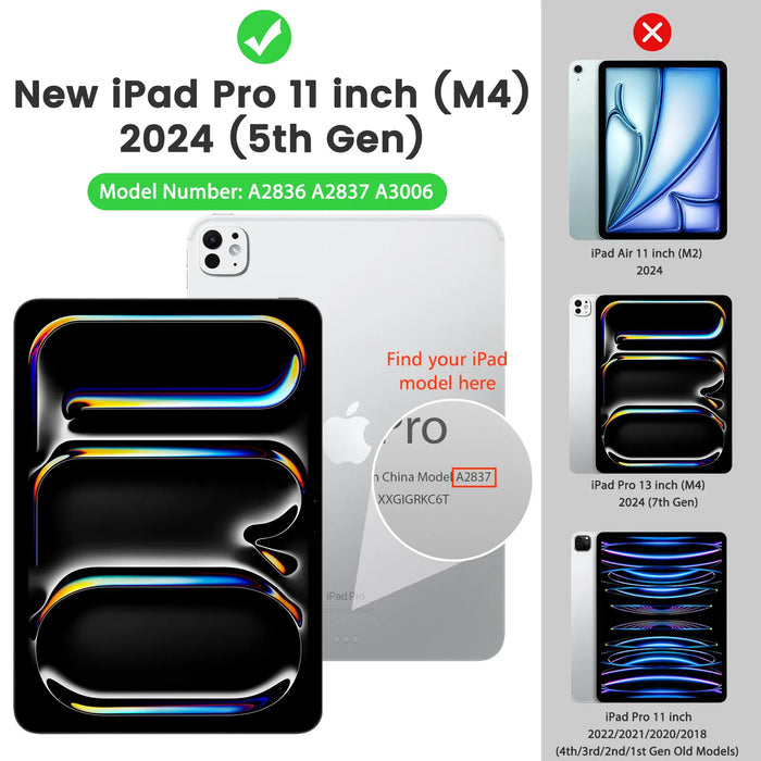 For Ipad Pro 11 Inch 2024 M4 5Th Gen Detachable & Reusable Magnetic Paper Screen Protector