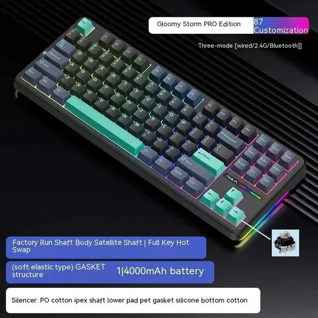 Wireless RGB Mechanical Keyboard with 87 Keys