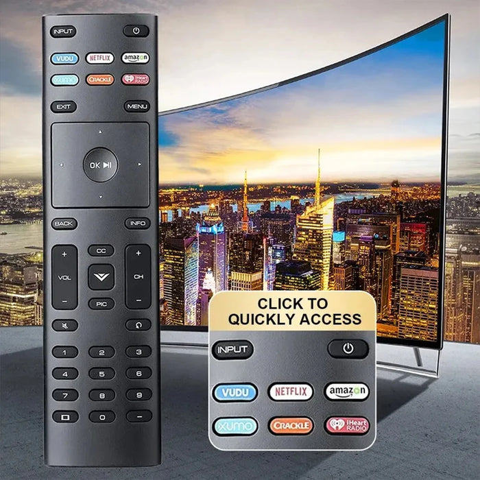 Universal Remote Xrt136 For Vizio Tv - Vudu Netflix Amazon Xumo Crackle Iheart App - D24Hne1 D24Hg9 D50Xg9 V505G9