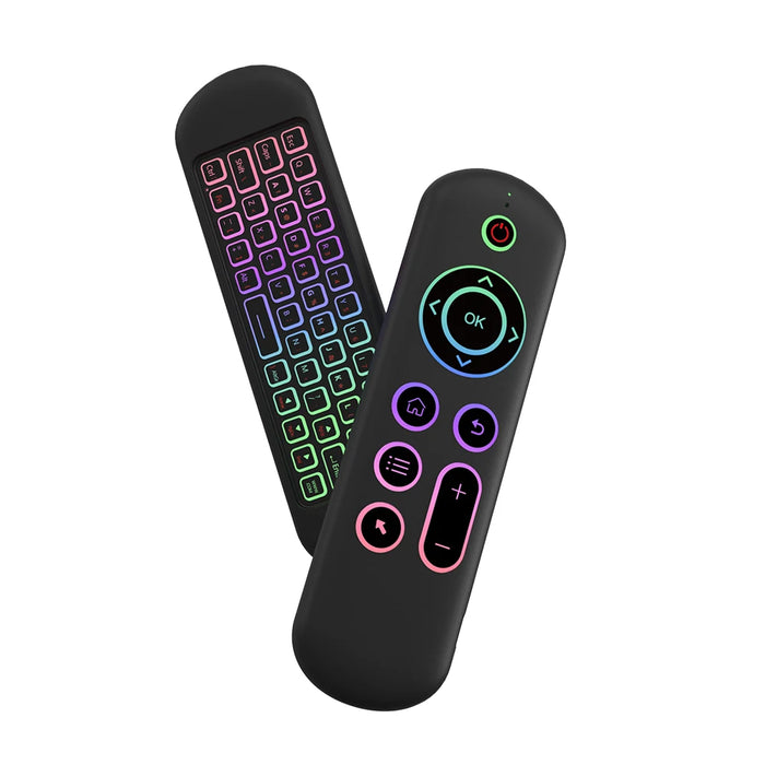 Wireless Air Mouse Keyboard For Android Tv Box - 7 Colour Backlit - M5 2.4G & Bt5.2 - Android / Windows / Mac / Linux