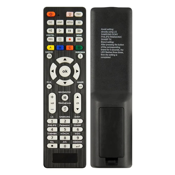 Backlit Universal Tv Remote Control - Compatible With Multiple Brands - Model Rc - G008