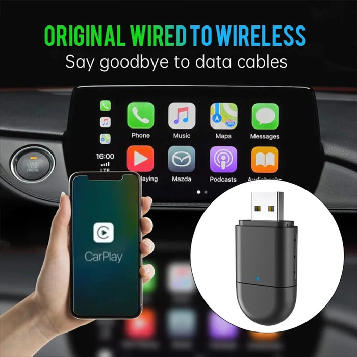 2-In-1 Wireless Carplay & Android Auto Adapter - Dual Connector Fast Wifi Smart Usb