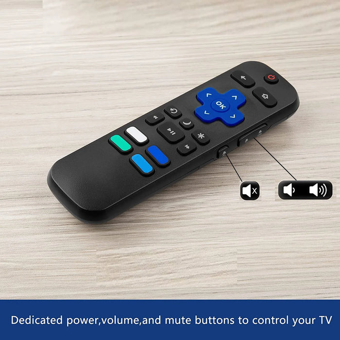 Universal Roku Tv Remote Control With Shortcut Buttons - Direct Replacement