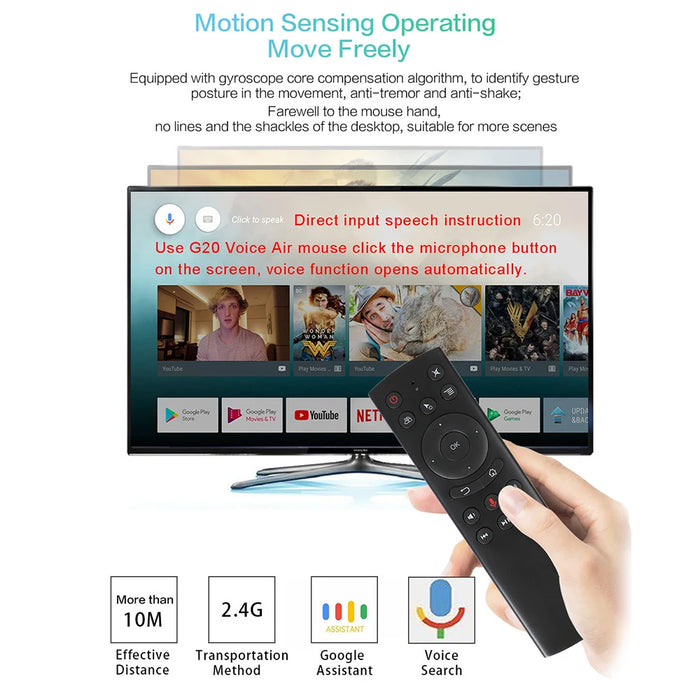 2.4G Voice Remote Control For Android Tv Box - Gyro & Ir Learning