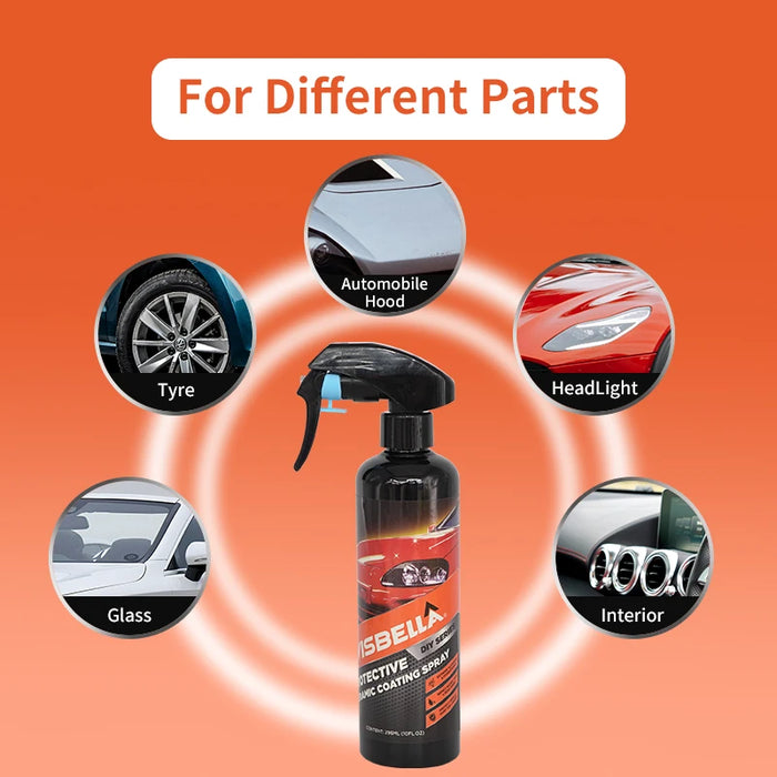 2Pc Nano Ceramic Car Coating Kit Glossy Finish