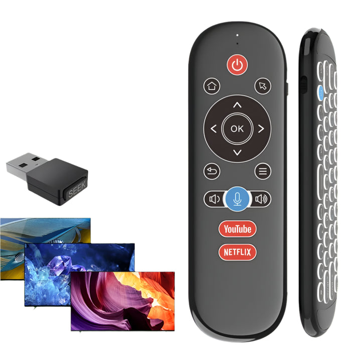 2.4G Wireless Voice Remote Control With Backlit Keyboard For Android Tv Box