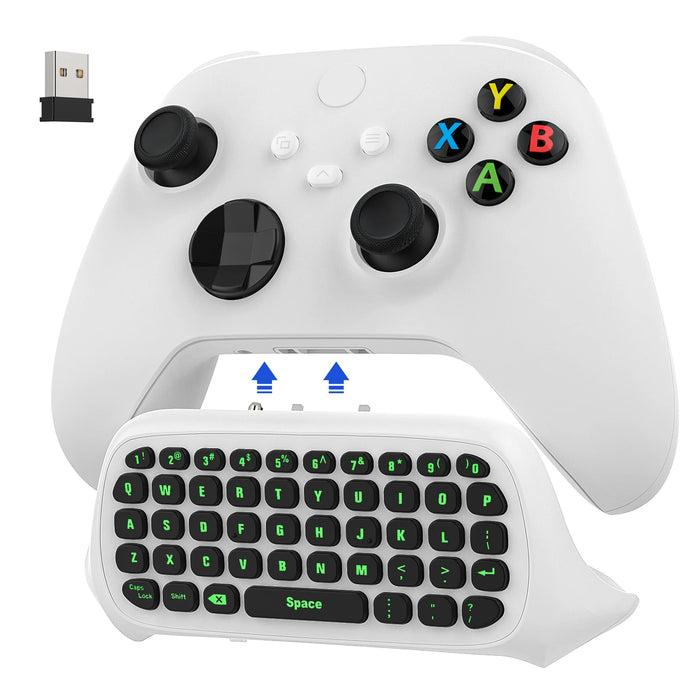 For Xbox One Controller & Xbox Series X / S Wireless Chatpad Keypad W / 2.4G Receiver Rgb Backlight Keyboard