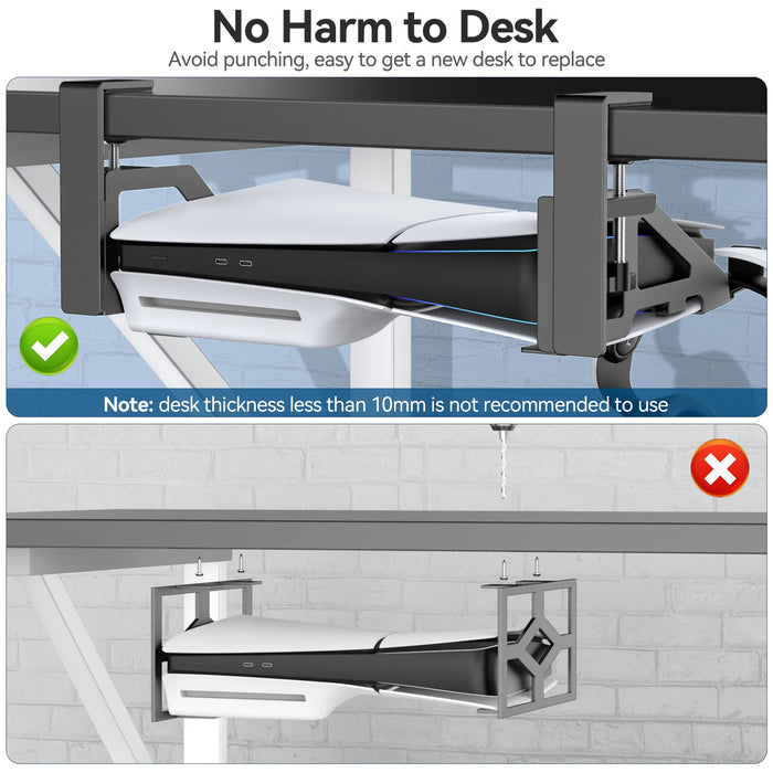 Ps5/Ps5 Slim Under Desk Mount Clamp Eva Foam